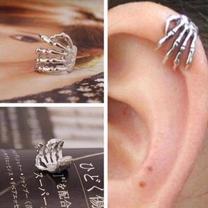 Single Skeleton Hand Ear Cartilage Cuff
